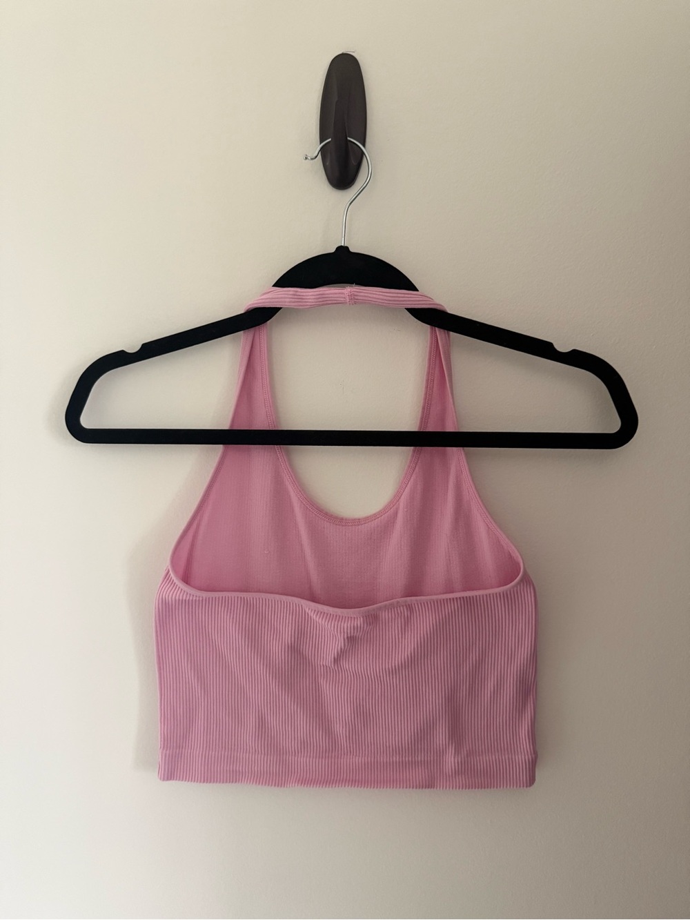 Ardene Pink Ribbed Racerback Crop Tank - Picture 2 of 2